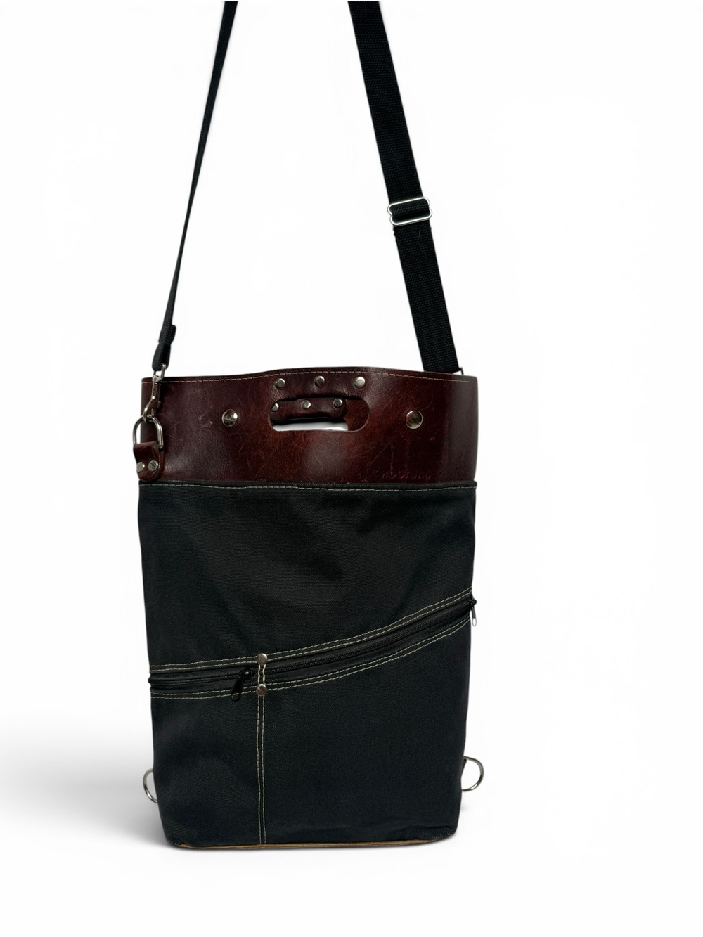 Xobruno Made in Oregon Canvas Leather Convertible Backpack Tote